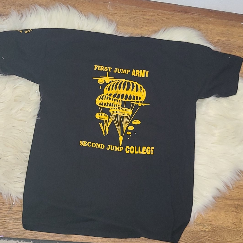 Vintage Army t shirt black size XL - Picture 6 of 8